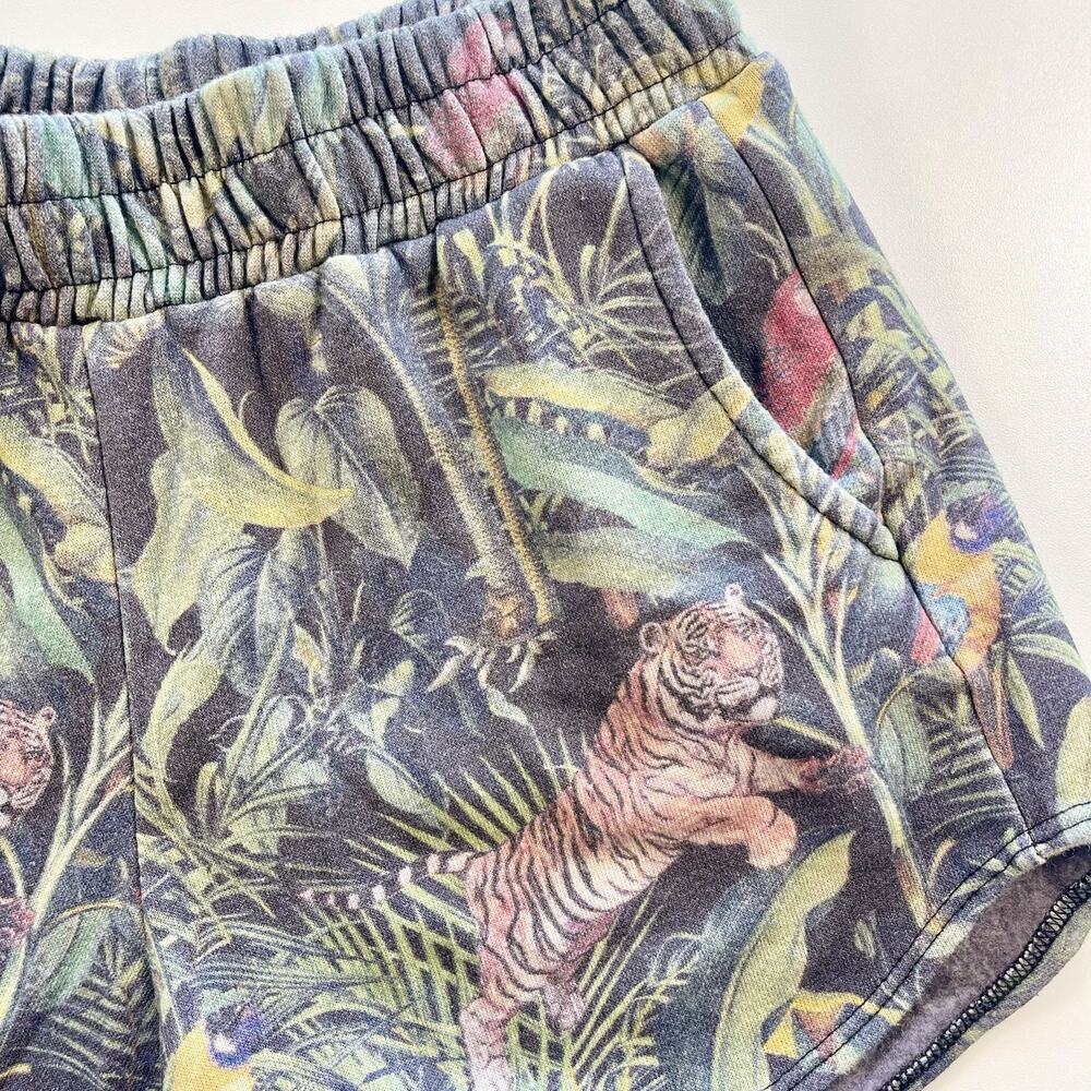 Aviator Nation Jungle Pocket Club Shorts Vintage Charcoal Green Large